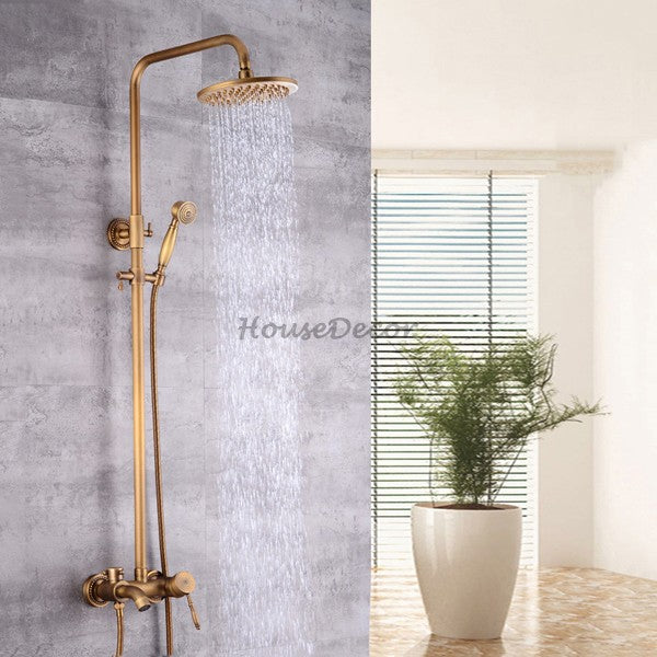 Antique Brass bath shower mixer tap detailed product view additional view