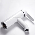 White bath shower mixer tap deck mounted design additional view
