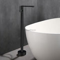 Modern bath shower mixer tap floor mounted design detail view