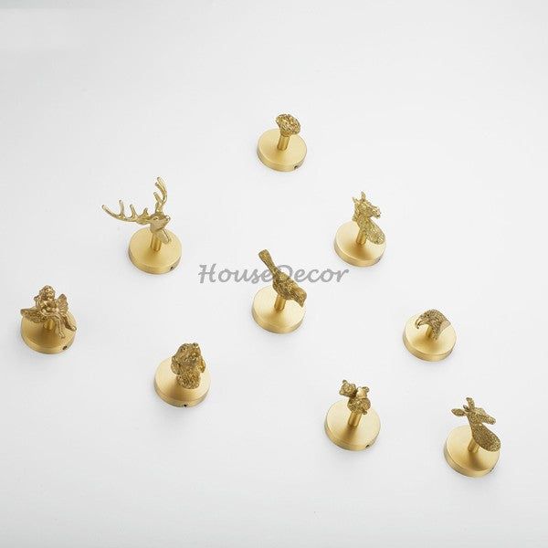 Brass robe hook wall mounted design additional view