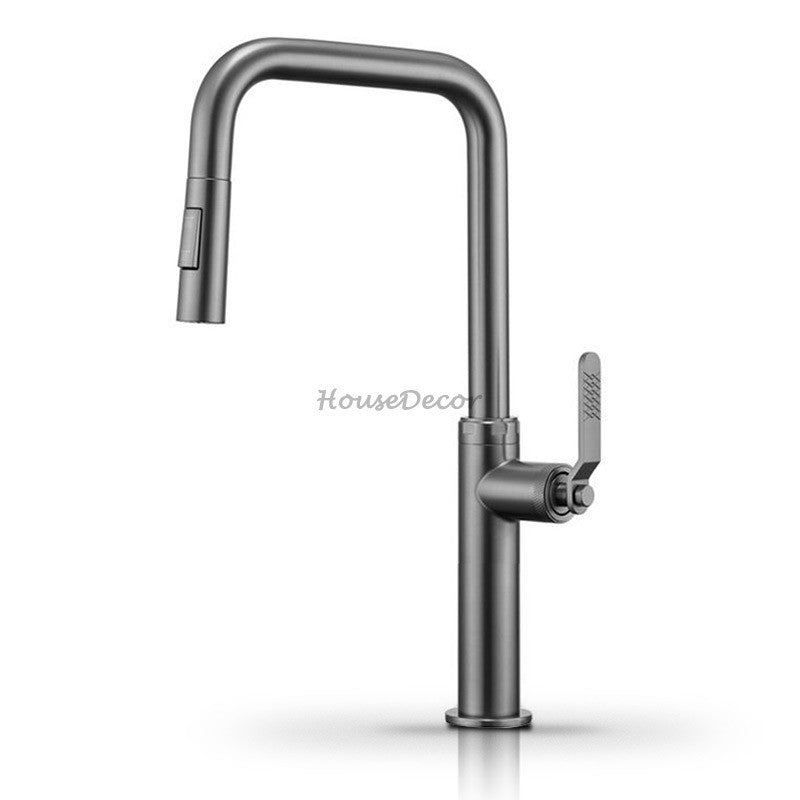 Modern kitchen sink mixer tap pull out spray additional view