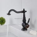 Black Brass bath shower mixer tap swivel spout detail view