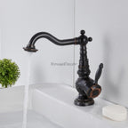Black Brass bath shower mixer tap swivel spout detail view