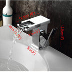 Modern bath shower mixer tap waterfall spout additional view