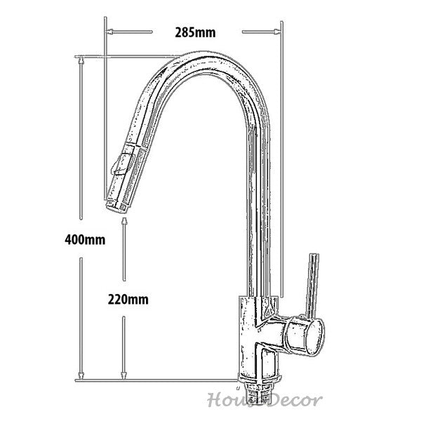Gold kitchen sink mixer tap pull out spray additional view