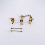 Antique Brass bath shower mixer tap 3 hole installation additional view