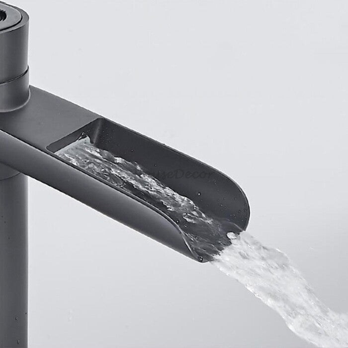 Modern bath shower mixer tap waterfall spout additional view