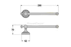 Black Brass towel rack wall mounted design additional view