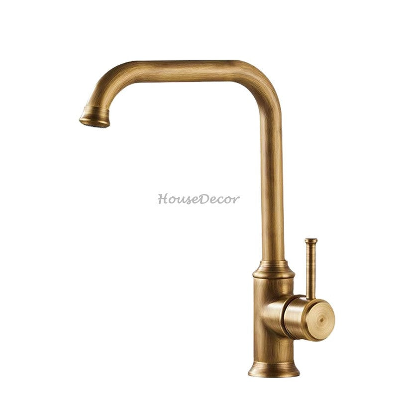 Modern kitchen sink mixer tap swivel spout detail view