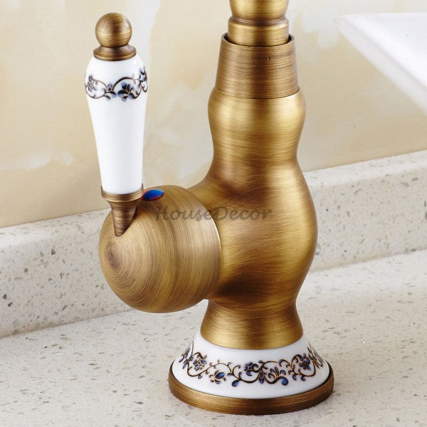 Modern Ceramic bath shower mixer tap swivel spout detail view