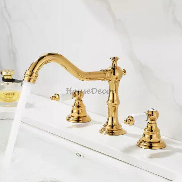 Modern Ceramic bath shower mixer tap deck mounted design main view