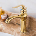 Gold bath shower mixer tap single lever control main view
