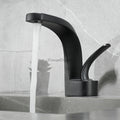Modern Brass bath shower mixer tap single lever control detail view