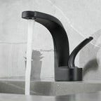 Modern Brass bath shower mixer tap single lever control detail view