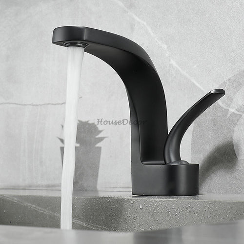 Modern Brass bath shower mixer tap single lever control detail view
