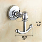 Polished Chrome robe hook wall mounted design detail view