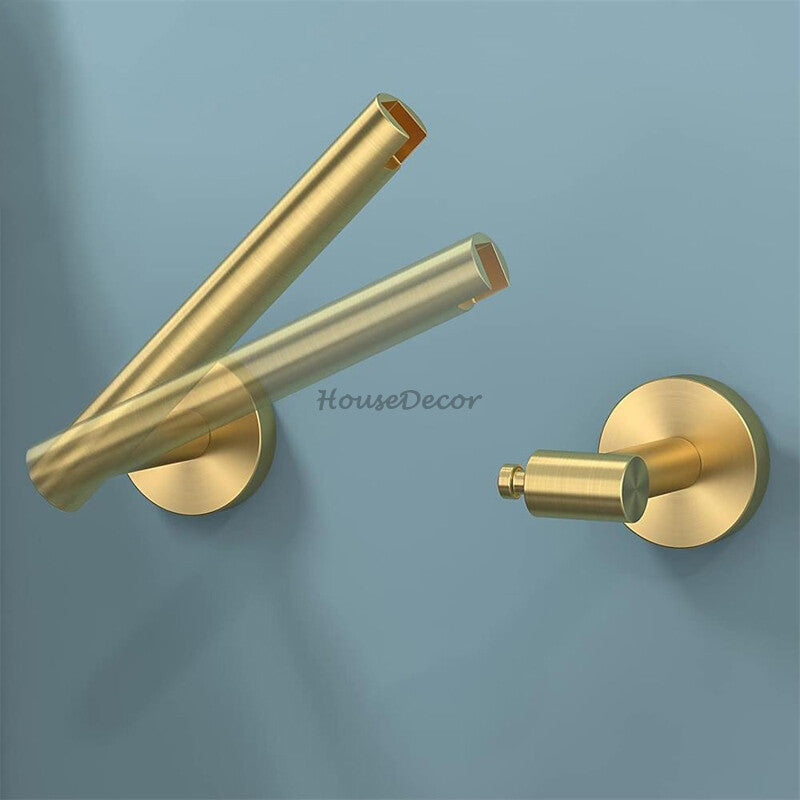 Gold Stainless Steel toilet paper holder swivel spout additional view