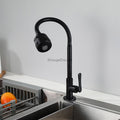 Matte Black kitchen sink mixer tap deck mounted design main view