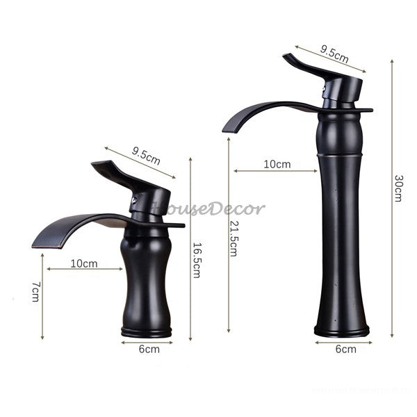 Modern bath shower mixer tap waterfall spout additional view