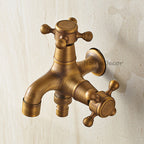 Antique Brass utility faucet wall mounted design main view