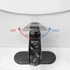Modern bathroom basin mixer tap waterfall spout additional view