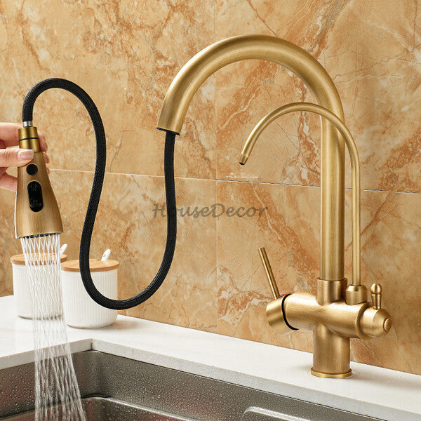 Modern kitchen sink mixer tap pull out spray additional view