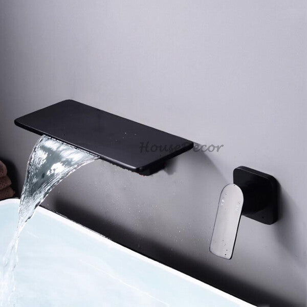 Brass bath shower mixer tap waterfall spout main view