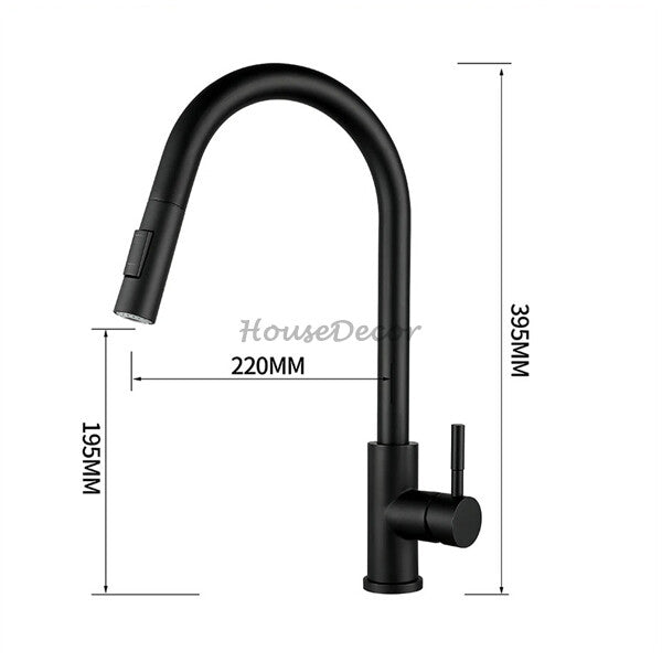 Modern kitchen sink mixer tap pull out spray additional view