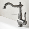 Brass bath shower mixer tap swivel spout detail view