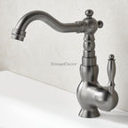 Brass bath shower mixer tap swivel spout detail view