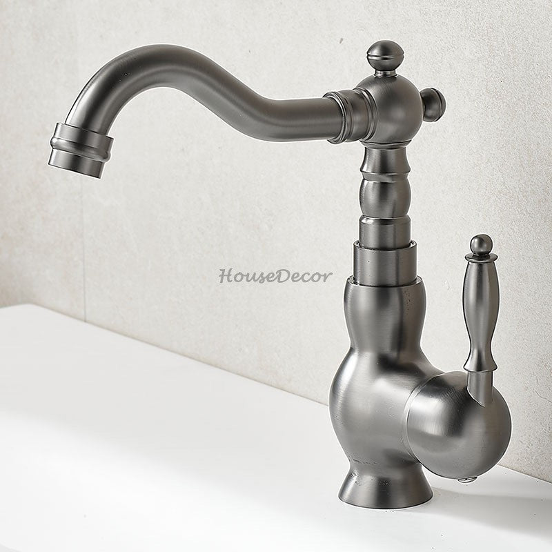 Brass bath shower mixer tap swivel spout detail view