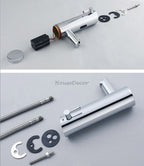 Chrome bath shower mixer tap detailed product view detail view