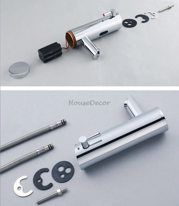 Chrome bath shower mixer tap detailed product view detail view