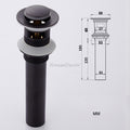 Black Brass basin waste detailed product view detail view