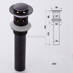 Black Brass basin waste detailed product view detail view