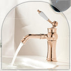 Gold Brass bath shower mixer tap detailed product view additional view