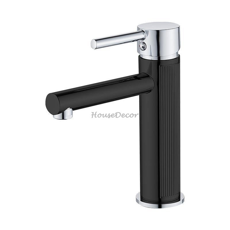 Modern bath shower mixer tap single lever control detail view