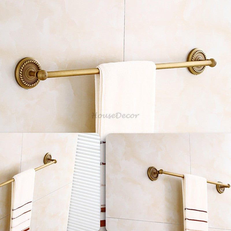 Antique Brass toilet paper holder detailed product view additional view