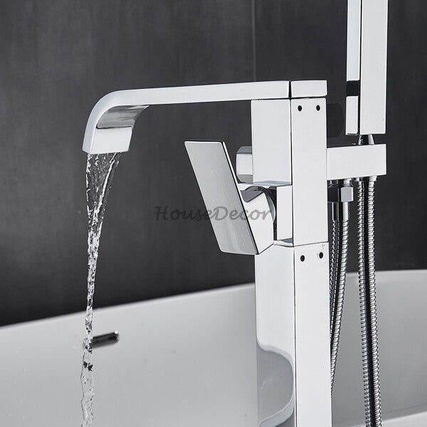 Modern bath shower mixer tap waterfall spout additional view