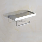 Brass toilet paper holder wall mounted design detail view