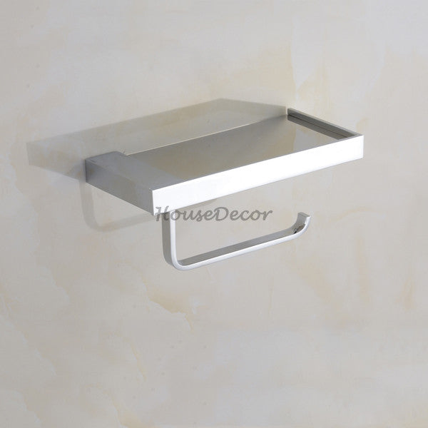 Brass toilet paper holder wall mounted design detail view