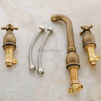 Modern bath shower mixer tap wall mounted design detail view