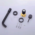 Black bath shower mixer tap wall mounted design additional view