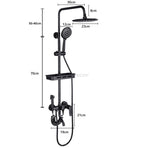 Black bath shower mixer tap handheld shower set additional view