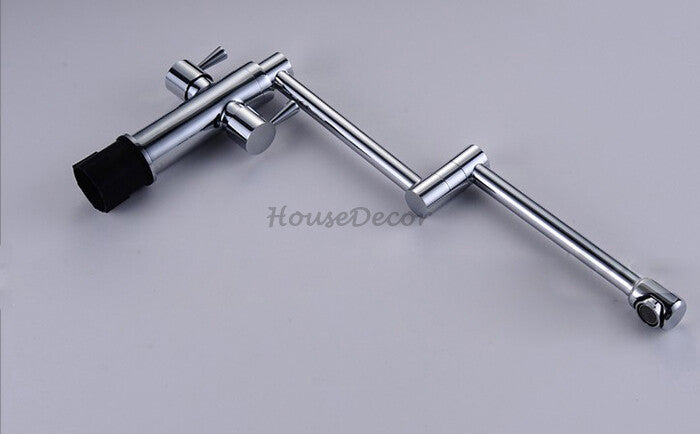 Chrome kitchen sink mixer tap swivel spout additional view