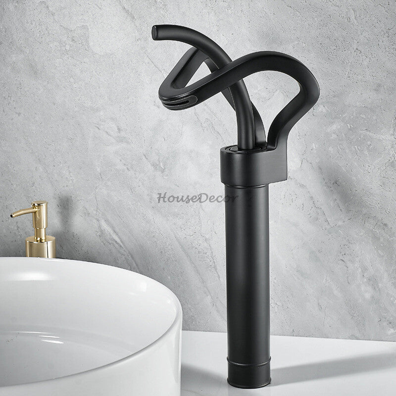 Modern bathroom basin mixer tap waterfall spout additional view