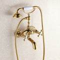 Gold bath shower mixer tap wall mounted design main view