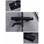 Black bath shower mixer tap thermostatic control additional view