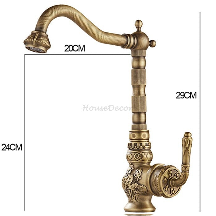 Brass kitchen sink mixer tap swivel spout additional view