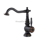 Black Brass bath shower mixer tap swivel spout main view